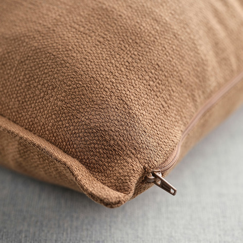 LAGERPOPPEL Cushion cover, light brown, 40x58 cm