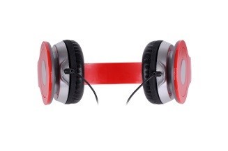 Rebeltec Stereo Headphones with Microphone CITY, red