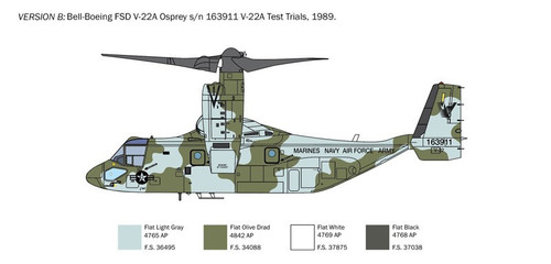 Italeri Plastic Model V-22A Osprey 14+