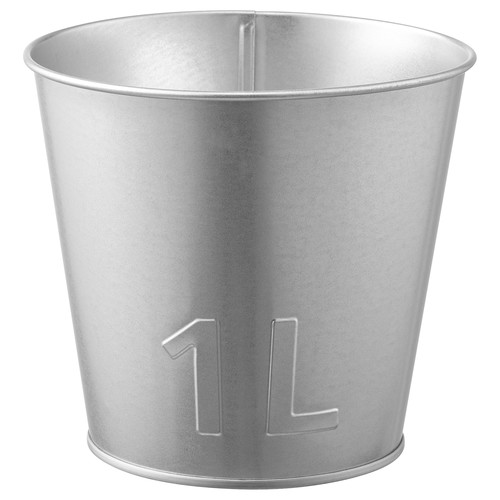 ÅKERBÄR Plant pot, in/outdoor/galvanised, 12 cm