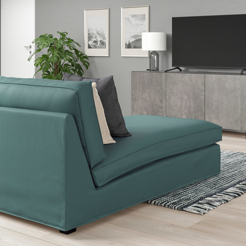 KIVIK Chaise longue, Kelinge grey-turquoise