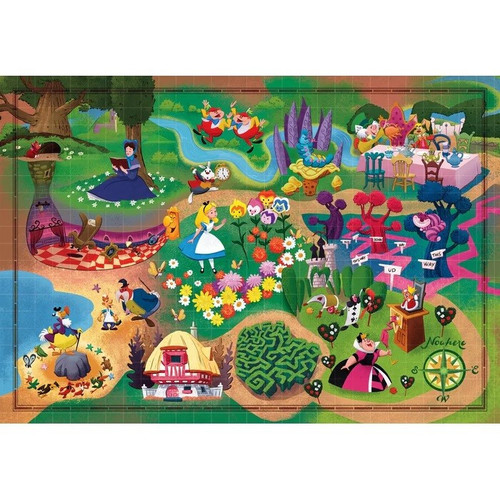 Clementoni Jigsaw Puzzle Compact Disney Maps Alice 1000pcs 10+