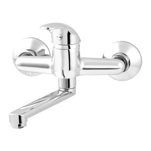 GoodHome Bathroom Sink Tap Eidar, wall-mounted, chrome