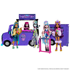 Monster High Draculaura Doll And Fangtastic Rockin’ Food Truck HXH83 4+