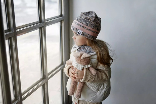 Elodie Details Winter Beanie - Blue Garden, 1-2 years