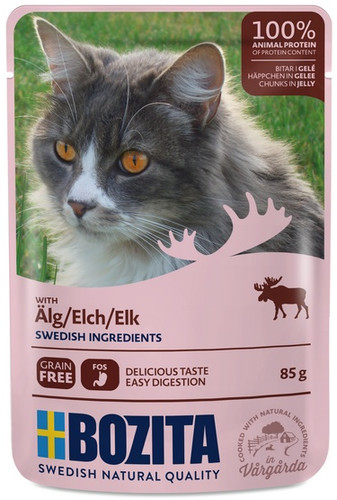 Bozita Cat Food Chunks in Jelly with Elk 85g