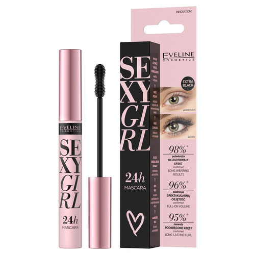 Eveline Sexy Girl Mascara 24H Volume & Curl Extra Black 10ml