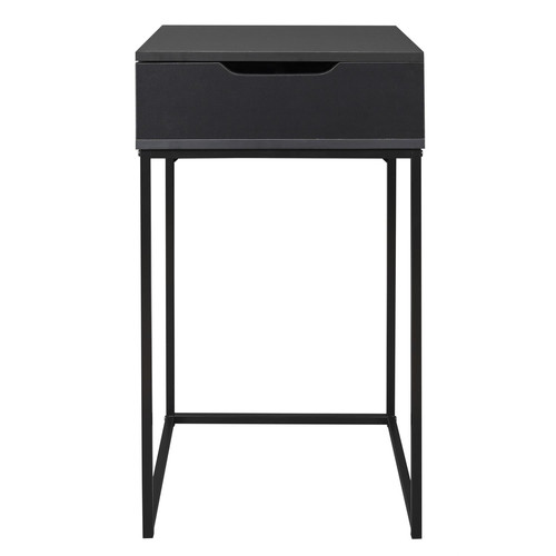 Nightstand Bedside Table Dressing Table with Mirror Leyla, black