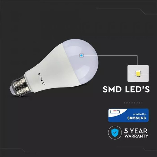 V-TAC Bulb LED Smart E27 9W A70 3000K