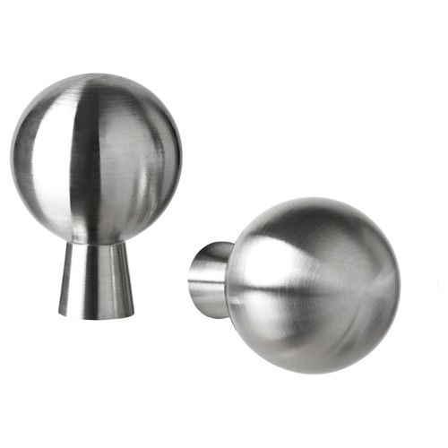 BAGGANÄS Knob, stainless steel, 20 mm, 2 pack