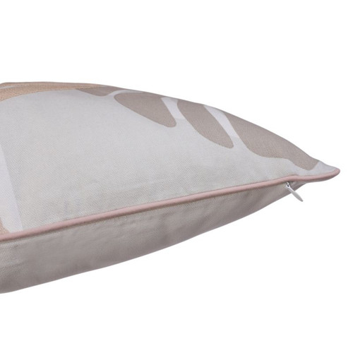 GoodHome Cushion Leaves 45 x 45 cm, light