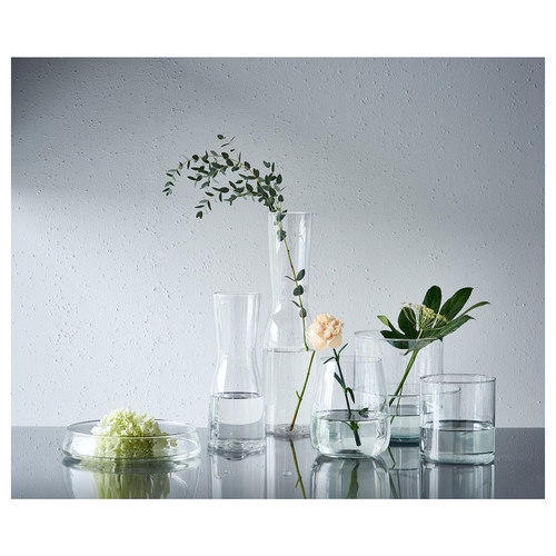 TIDVATTEN Vase, clear glass, 30 cm