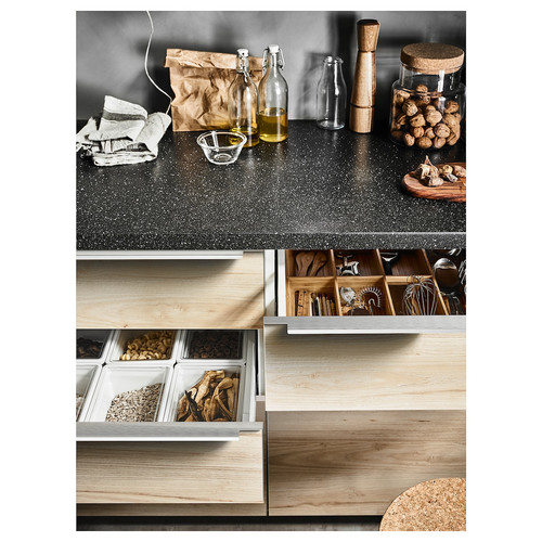 SÄLJAN Worktop, black mineral effect, laminate, 186x3.8 cm