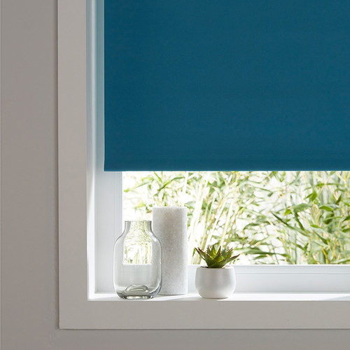 Plain Blackout Roller Blind Colours Boreas 160x180cm, blue