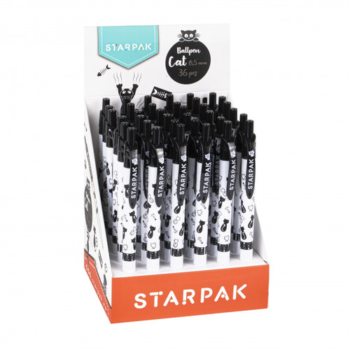 Starpak Retractable Ballpen Cats 36pcs