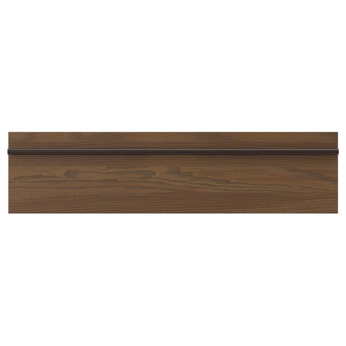 STENSTA Drawer front, dark brown ash veneer, 80x20 cm