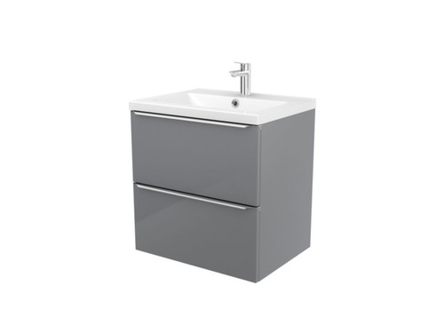 Wall-mounted Basin Cabinet GoodHome Imandra 60cm, grey