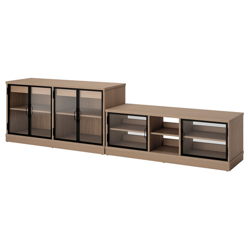 LANESUND TV storage combination, grey-brown, 322x47x81 cm