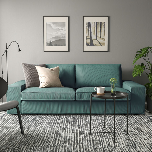 KIVIK 3-seat sofa, Kelinge grey-turquoise