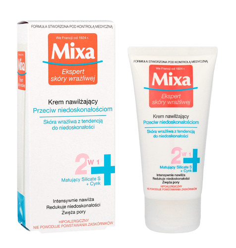 Mixa Moisturising Cream against imperfections 2in1 50ml