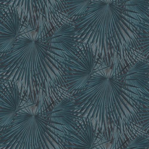 GoodHome Vinyl Wallpaper on Fleece Pyte, dark blue