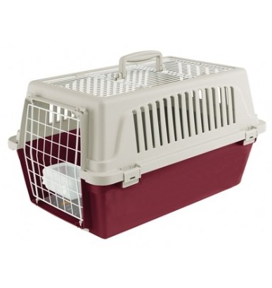 Ferplast Pet Carrier Atlas 30 Open, beige-dark red