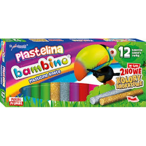 Bambino Plasticine 12 Colours 1pc