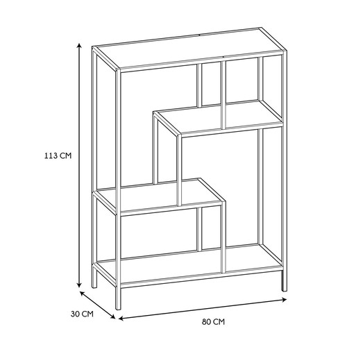 Shelving Unit Edison M, black