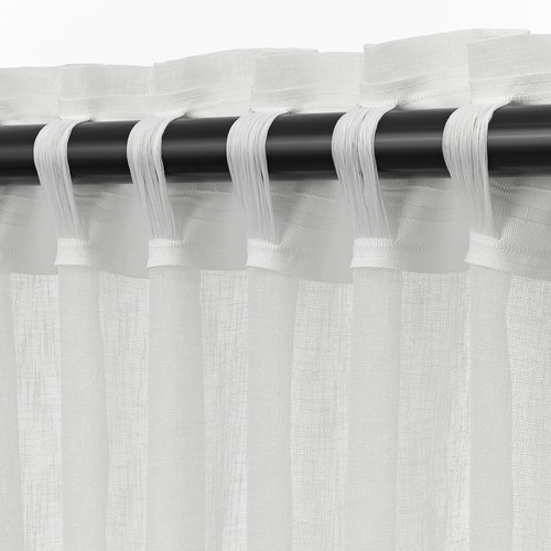 ÄNGSRUTEMAL Sheer curtains, 1 pair, off white, 145x300 cm
