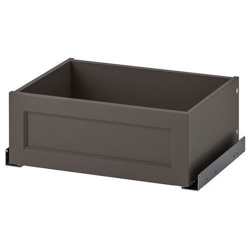 KOMPLEMENT Drawer with framed front, dark grey, 50x35 cm