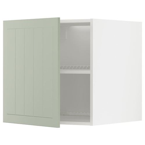 METOD Top cabinet for fridge/freezer, white/Stensund light green, 60x60 cm