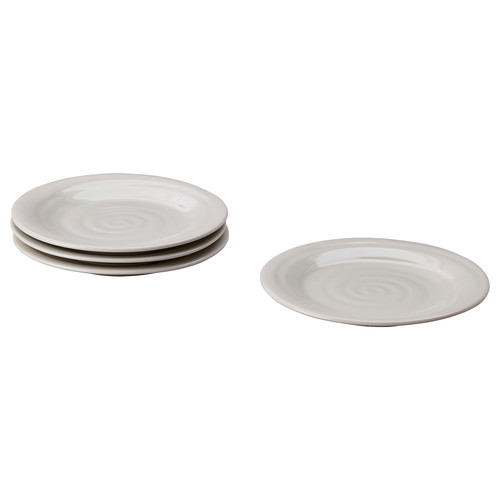 SANDSKÄDDA Side plate, light grey-beige, 20 cm