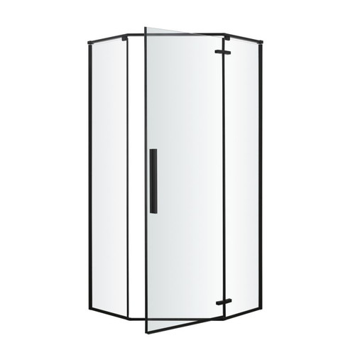 GoodHome Shower Cabin Enclosure Ezili 90 x 90 cm, black/transparent