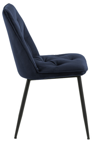 Chair Brooke, velvet, standard, dark blue