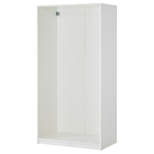 PAX / BERGSBO Wardrobe with 2 doors, white/white, 100x38x201 cm