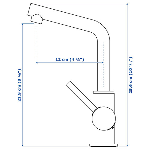 LUNDSKÄR Wash-basin mixer tap, black