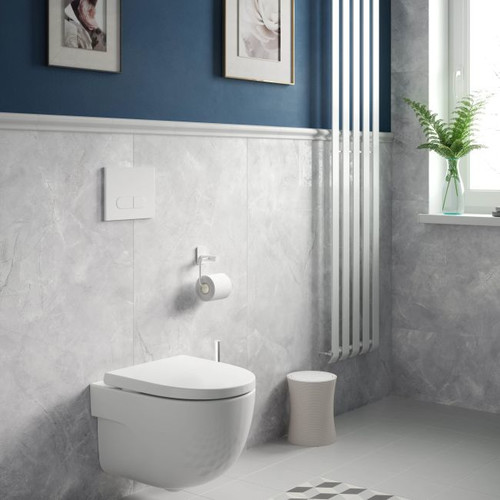 Roca WC Wall-Hung Toilet Bowl Teras, rimless, soft-close seat