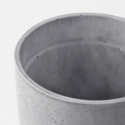 BOYSENBÄR Plant pot, in/outdoor light grey, 12 cm