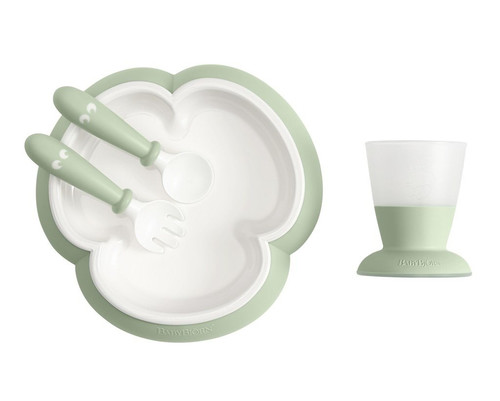 BABYBJÖRN - Baby Feeding Set - Powder Green