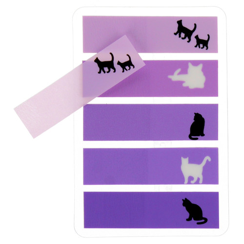 Removable Self-stick Notes Cat 44x12mm 5x20pcs