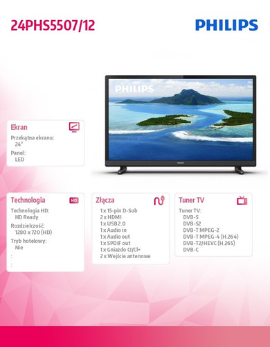 Philips 24'' TV LED 24PHS5507/12