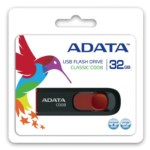 Adata Flash Drive C008 32GB Black-Red