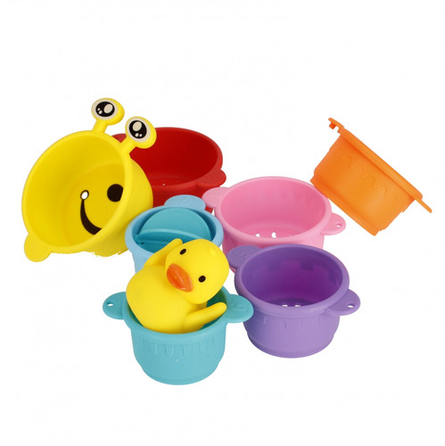 Play Water Stack Cup Bath Toy Set 18m+