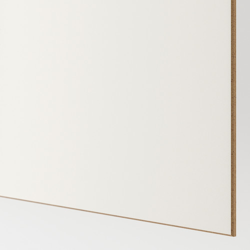 MEHAMN Pair of sliding doors, double sided/white stained oak effect white, 200x201 cm