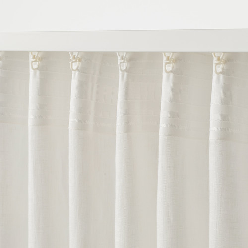 DYTÅG Curtains, 1 pair, white, 145x300 cm