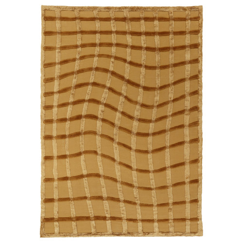 SKUGGSVINGEL Rug, flatwoven, yellow/handmade, 170x240 cm