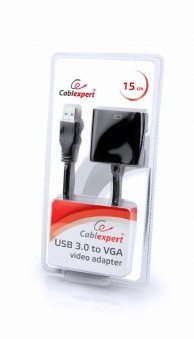 Gembird USB3 to VGA Video Adapter, black