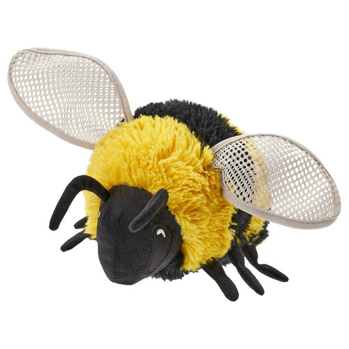 SKOGSDUVA Soft toy, bumblebee/black yellow, 21 cm