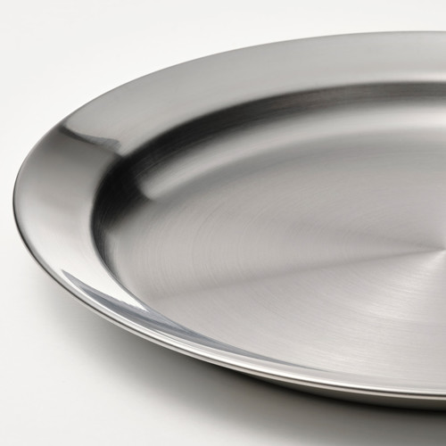 GRILLTIDER Plate, stainless steel, 25 cm