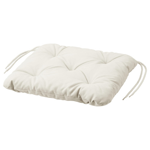 KUDDARNA Chair cushion, outdoor, light grey-beige, 36x32 cm